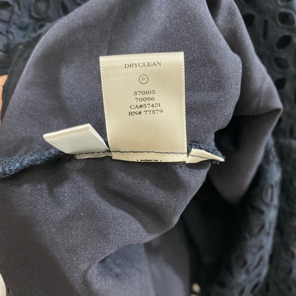 Ann Taylor Navy Blue Eyelet Top - Picture 6 of 6